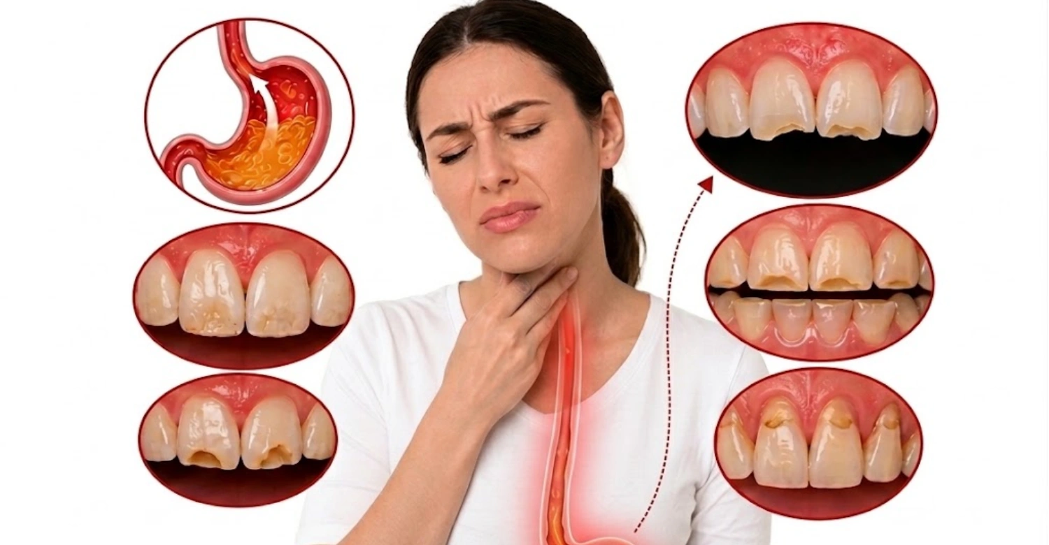 Acid reflux and dental enamel erosion